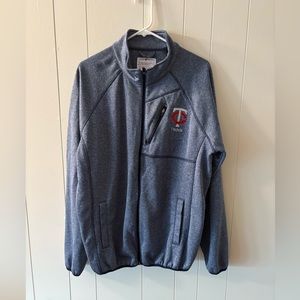 MLB Blue Lightweight Shirt Jacket Pullover Sweatshirt Large Minnesota Twins fall